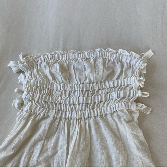 NWOT Free People x Jen’s Pirate Booty Ruffled White Fleetwood Tunic M - Picture 4 of 5